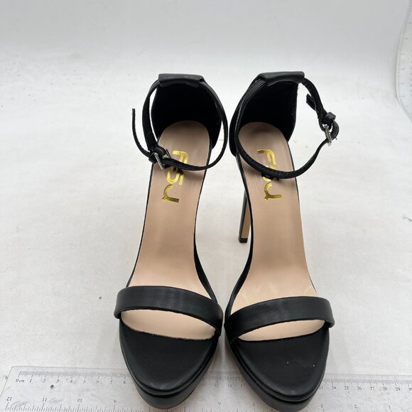 FSJ Women Classic Open Toe Sandals Ankle Strap High Heels Two Piece Buckled Shoe - Picture 3 of 7